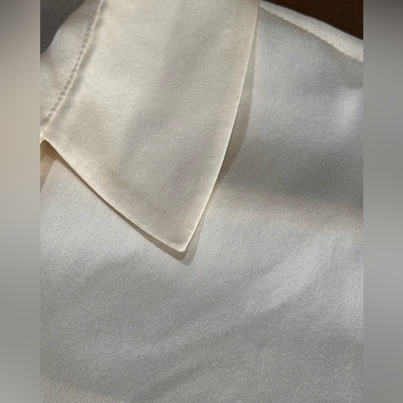 Zara Button Down Silk Top Small New - Picture 11 of 12